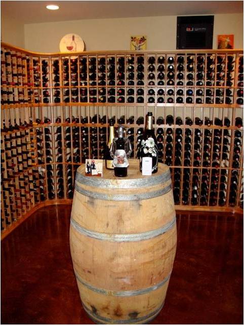 Custom Home Wine Cellar with an Efficient Cooling Unit Installed by Atlanta Master Builders