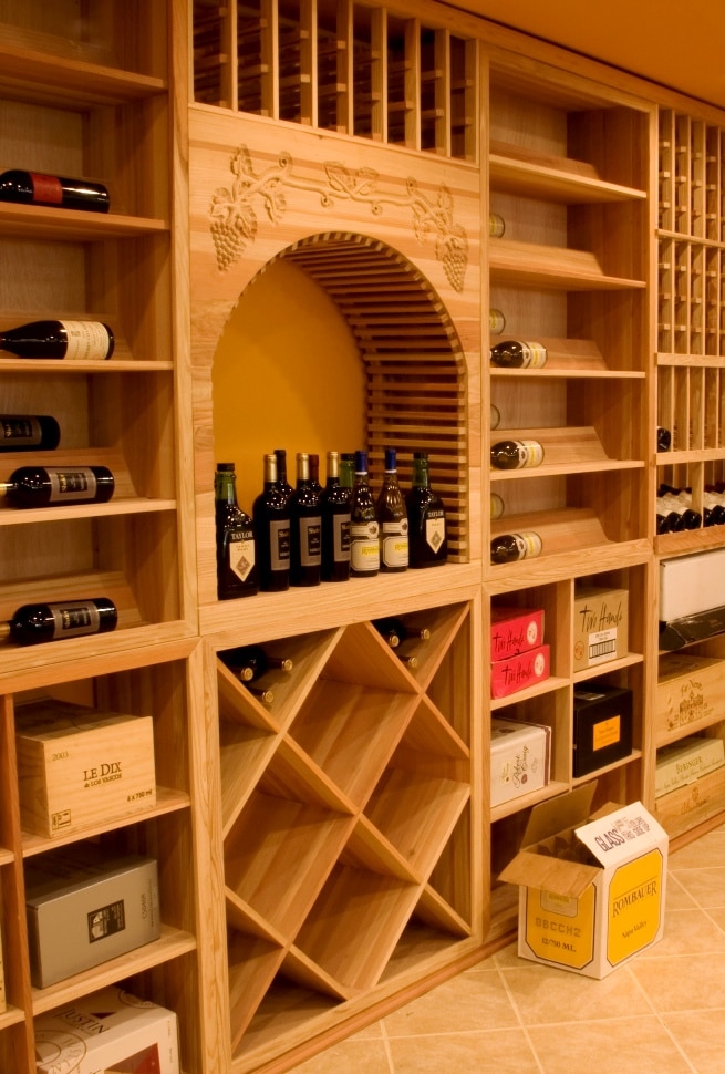 Custom Wine Cellar, Wine Shelving Units