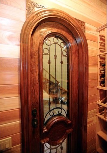 Wrought Iron Glass Wine Cellar Door Georgia