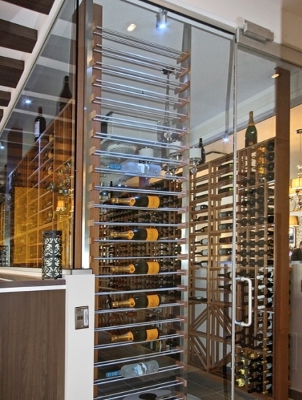 Unique Commercial Wine Display Designed by Atlanta Wine Cellar Installers