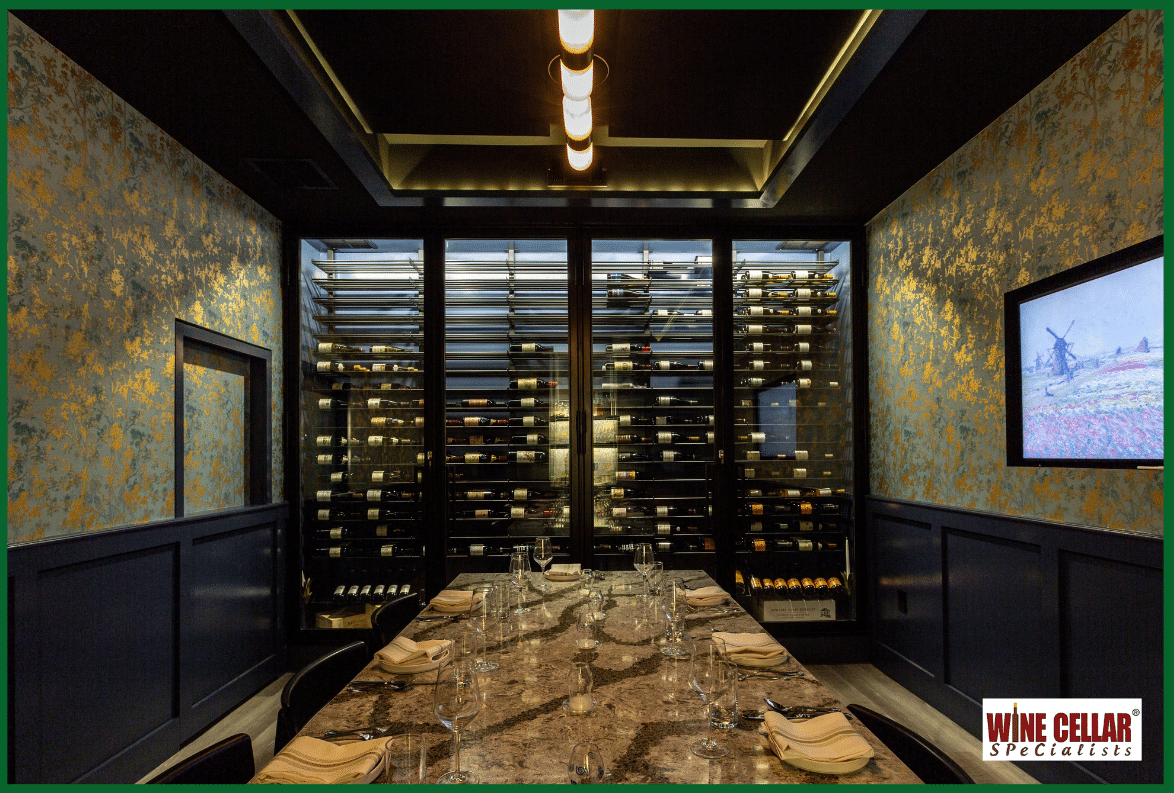 Luxurious Commercial Custom Wine Cellars in a Restaurant