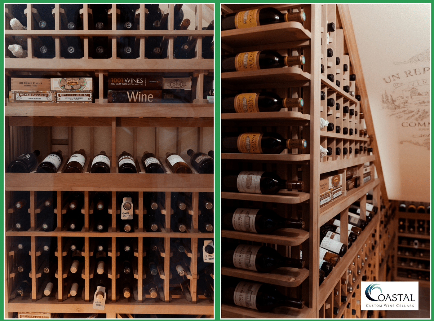 Wooden Wine Rack Design For This Lovely Custom Wine Cellar Under the Stairs