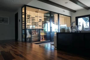 3 - Glass Wine Cellar Door for a Modern Wine Wall in Atlanta